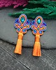 kolczyki soutache Kolczyki sutasz z chwostami kolorowe długie na wiosnę Cosima 2