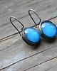 kolczyki wire wrapping Świetlisty niebieski- kolczyki 4