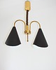 lampy wiszące Lampa wisząca Mid-Century Modern, mosiądz i metal, lata 70., 8