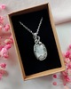 wisiory Naszyjnik Howlit Marmurkowy stal chirurgiczna wisiorek handmade wirewrapping 1