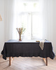 obrusy i serwetki Lniany obrus z falbanką heavy linen CHARCOAL 4