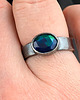 pierścionki srebrne Pierścionek Czarny opal r. 14 1