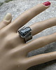 pierścionki - różne Roman Ancient Ring ;) obsydian śnieżny 2