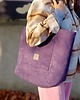 torby na ramię Zamszowa duża torba miejska shopper Fioletowa 2