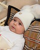 czapki dziecięce Czapka dla dziecka na zimę TAPANI z dwoma pomponami błękit 1