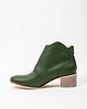 botki damskie BOTKI KWOBOJKI NA 5 CM KLOCKU - SKÓRA NATURALNA - MODEL 483 - K. CIEMNY ZIELONY 2