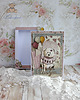 kartki scrapbooking Kartka na roczek Vintage Baby Girl Miś 2
