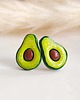 kolczyki z masy plastycznej Kolczyki z awokado prezent dla osoby kochającej warzywa ,boho 1