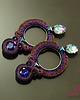 kolczyki soutache Długie błyszczące  kolczyki sutasz 4