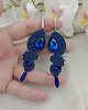 kolczyki soutache Długie kolczyki sutasz na wesele, granatowe kolczyki 1