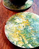 podkładki do kuchni Metalized Wood&Resin coaster  "Lime Marble" 4