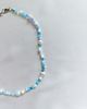 chokery Niebieski krótki naszyjnik choker perły larimar kamienie naturalne 3