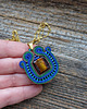 wisiory Peacock eye- wisiorek soutache 4