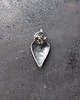przypinki Srebrny pin/ Serce z płomieniem, oksydowane 1