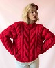 swetry damskie  100% Merino sweter WARKOCZOWY  na drutach 1