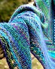 szale damskie Blue Flowers / chusta z jedwabiem 6