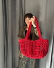 torby na ramię Bawełniana torba shopper koszyk XXL  czerwona 2