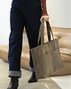 torby na ramię Torba NA LAPTOP Shopper w kolorze taupe z nubuku tapicerskiego 3