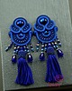 kolczyki soutache Kobaltowe kolczyki sutasz z chwostem 6
