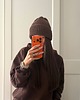 czapki damskie Czekoladowa czapka 100% merino 1