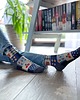 skarpetki damskie Kolorowe Skarpetki w kwiaty z króliczkiem - patchwork 2