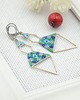 kolczyki - inne Geometric wings navy blue 2