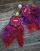 kolczyki soutache Kolczyki soutache z piórkami 5