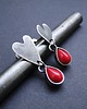 kolczyki srebrne Sztyfty Red Heart 5