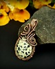 wisiory Jaspis dalmatyński wisiorek wire wrapping 8