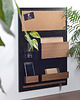 organizery Organizer ścienny- 45x63 cm, drewniany, czarny 1