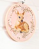 Ozdoby na ścianę Sarenka pink1, haft w tamborku 20 cm 5