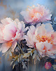 plakaty Peonie - Plakat - Olej, Boho, Abstrakcja 1