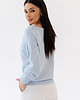 swetry damskie  Sweter FLOWER niebieski Ooh la la 2