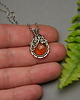 wisiory Wisiorek pomarańczowy karneol wire wrapping 3