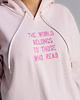 bluza z kapturem damska Bluza z haftem The world belong to those who read 3