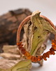 bransoletki - inne Bransoletka miedziana handmade z koralikami: bursztyn 2