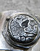 bransoletki wire wrapping Surowy ametyst - ring  -  bransoleta mankiet CUFF 1