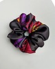 gumki do włosów Kolor i czerń - zestaw jedwabnych scrunchie 1