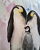 grafiki i ilustracje Unconditionally - Obraz Akwarela A3 Pingwiny Miłość Macierzyństwo 3