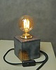 lampy stołowe Lampa loft z betonu - z drewnem 2