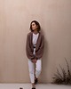 kardigany damskie Kardigan Balloon mohair reglan beż taupe 1