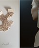 kolczyki chwosty FRINGE duże kolczyki z beżowej skóry naturalnej krokodyl frędzle 2