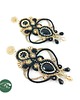 kolczyki soutache Angel kolczyki czarno-złote kandelabry sutasz 1