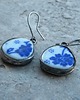 kolczyki wire wrapping China blue  - kolczyki 2