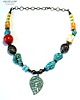 korale Boho style masywny kolorowy naszyjnik z minerałów handmade prezent z klasą 3