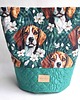 kosmetyczki Kosmetyczka worek duży "beagle i kwiatki" 1