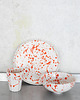 patery i talerze Talerz porcelanowy nakrapiany pomarańczowy MARE / 21 cm 3