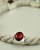 wisiory Kolia z rubinowym bursztynem na sznurze Inkluzja 4