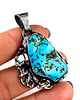 wisiory Turkus w srebrnych ornamentach 5
