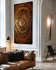 obrazy Obraz abstrakcja 80x160cm w kolorach miedziany i złoty 1